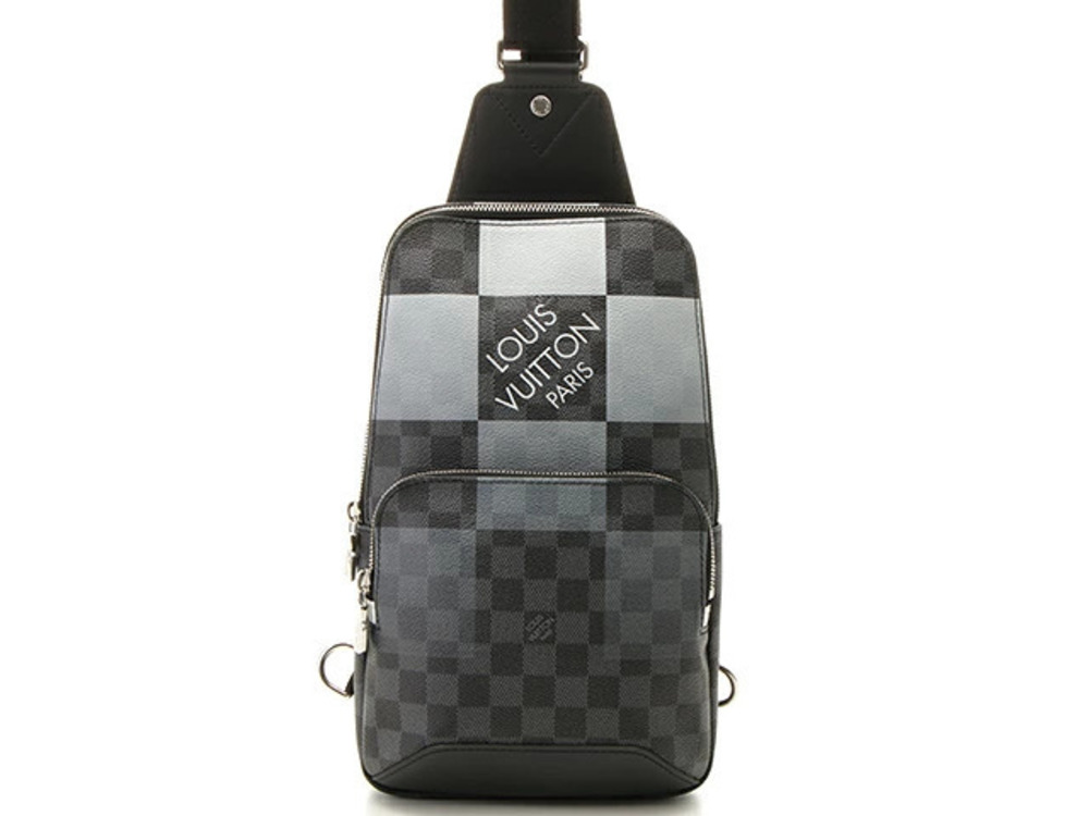 LOUIS VUITTON Avenue Slingback Damier Graphite Black